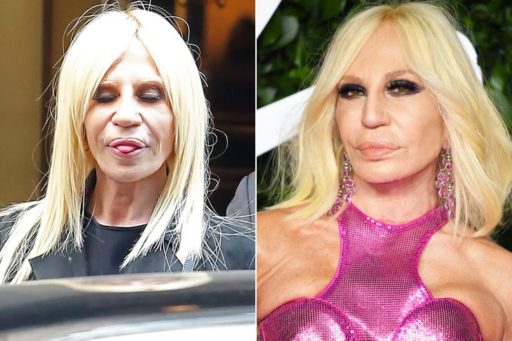 Weibliche Stars, die makellos gealtert sind und wunderschön aussehen! Donatella Versace